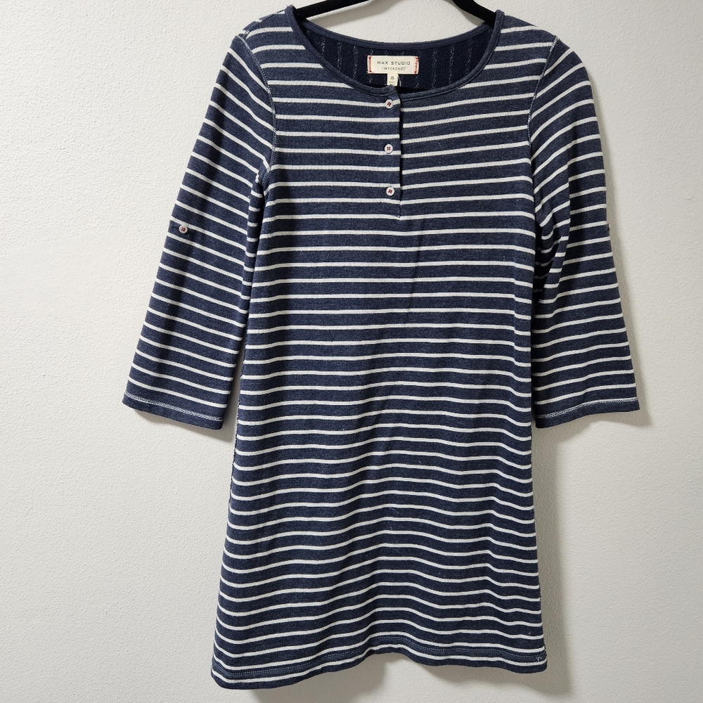 $5 WHEN BUNDLED 🍇 MAX STUDIO WEEKEND 3/4 Sleeve Nautical Dress